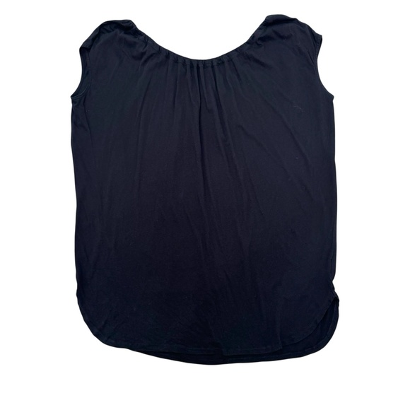 ORGANIC BY JOHN PATRICK BLACK COTTON ON OR OFF THE SHOULDER TUNIC DRESS - Picture 9 of 13